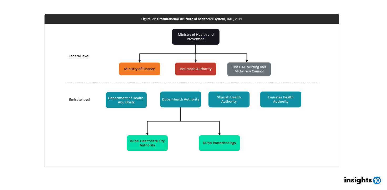 organisational structure of healthcare system UAE 2021